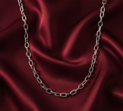 Silver Modern Link 925 Sterling Silver Men's Chain